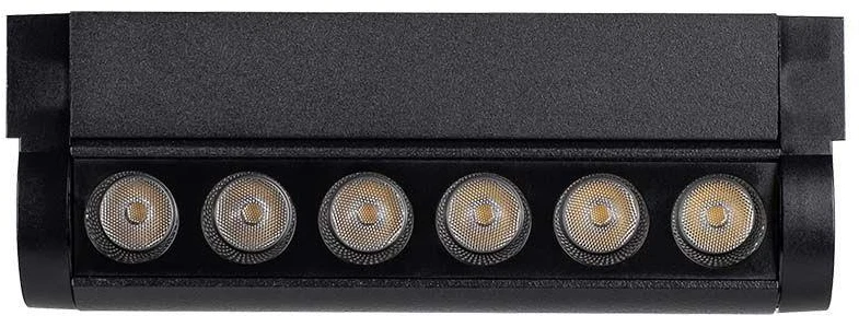 V-tac 5W LED šviestuvas į magnetinius bėgelius, juodas, 4000K, pakreipiamas