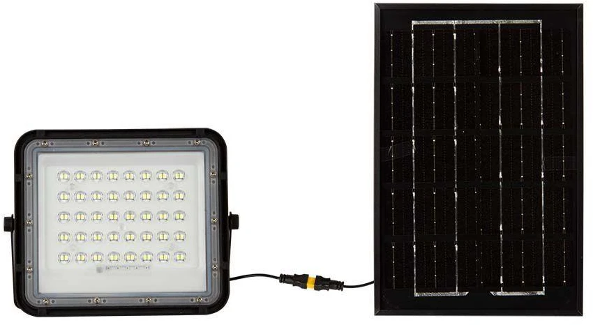 V-tac 6W LED prožektorius su saulės baterija, juodas, 4000K