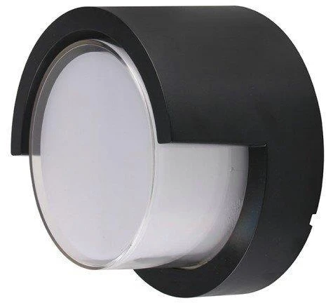 V-tac 7W LED sieninis šviestuvas, juodas, 3000K, IP65