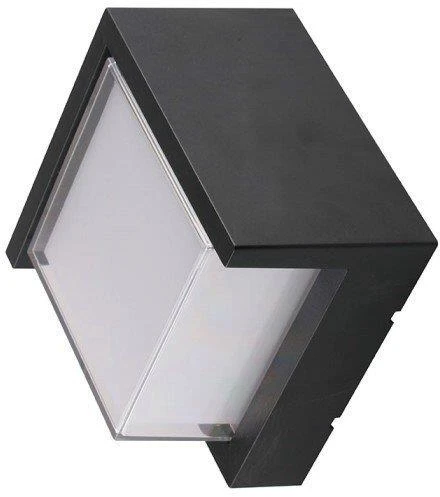 V-tac 7W LED sieninis šviestuvas, juodas, 3000K, IP65