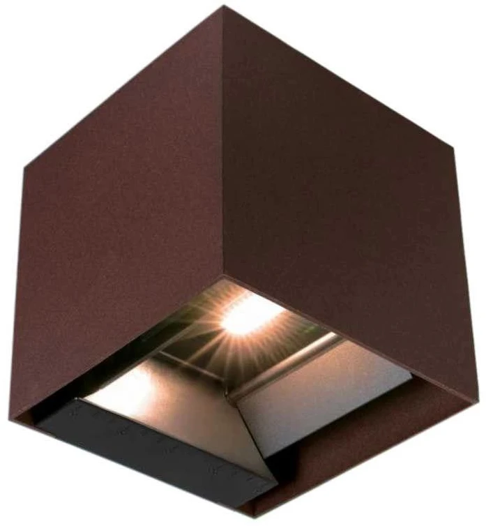 Sieninis šviestuvas 9W LED sieninis įkraunamas šviestuvas su saulės baterija ir judesio davikliu, rudas, 3000/4000/5000K, IP65