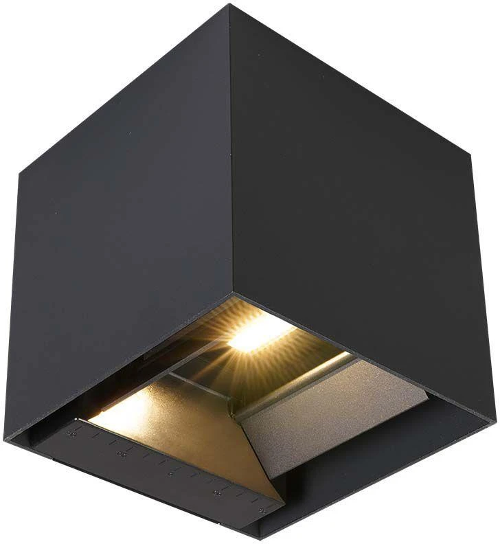 Sieninis šviestuvas 9W LED sieninis įkraunamas šviestuvas su saulės baterija ir judesio davikliu, juodas, 3000/4000/5000K, IP65
