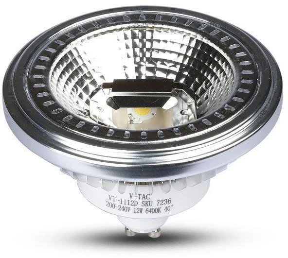 V-tac 12W LED lemputė, GU10, AR111, 6400K, dimeriuojama
