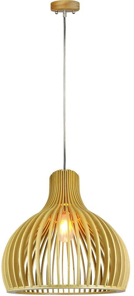 V-tac Pakabinamas šviestuvas, medinis, E27, Ø350x450mm