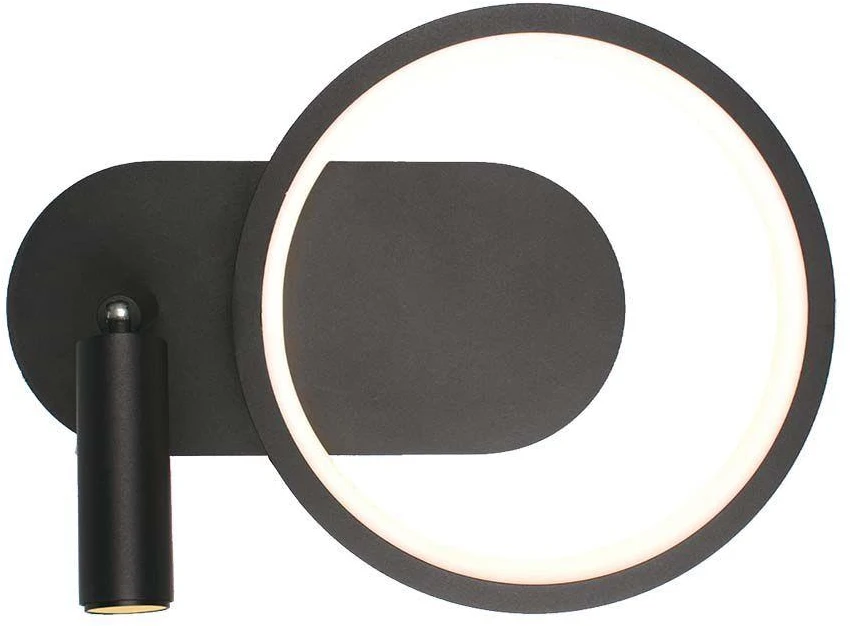 V-tac 14W LED sieninis šviestuvas, juodas, 4000K