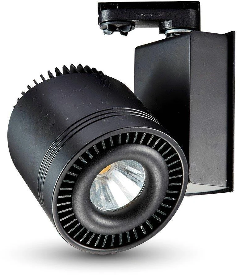 V-tac 33W LED COB šviestuvas į 3 fazių bėgelius, CRI >95, juodu korpusu, 6000K