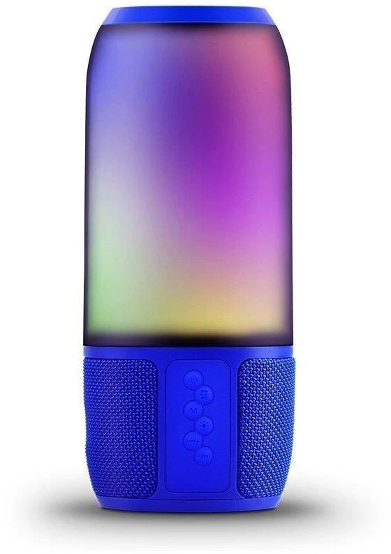 V-tac 6W Bluetooth kolonėlė su LED šviesomis, mėlyna, USB ir TF vieta, DC:5V