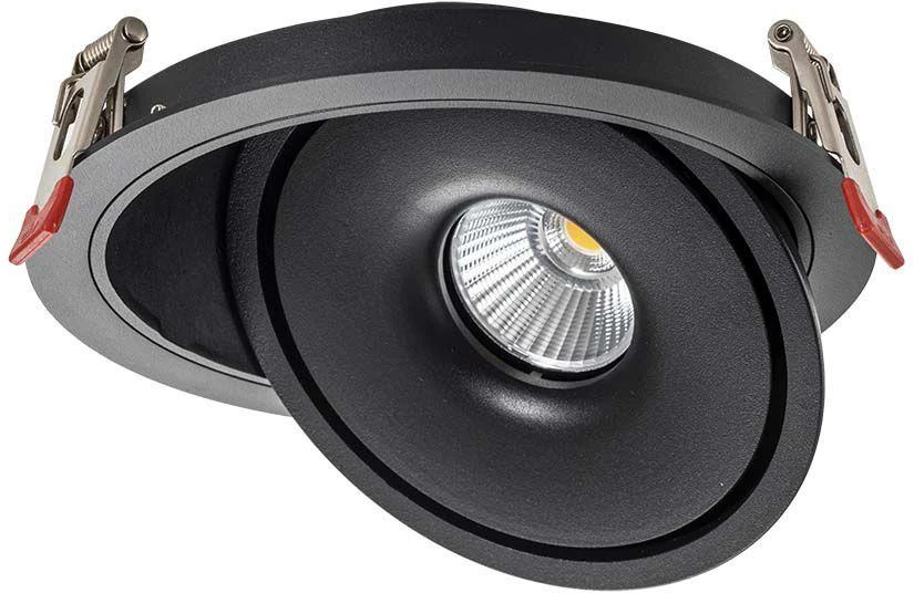 V-tac 12W LED įleidžiamas šviestuvas, juodas, 3000-6400K