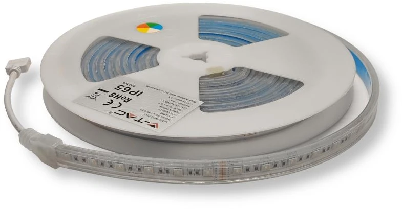 V-tac 24W/m LED juosta, 60LED/m, 24V, 3IN1+RGB, IP65, 5 metrų ritė