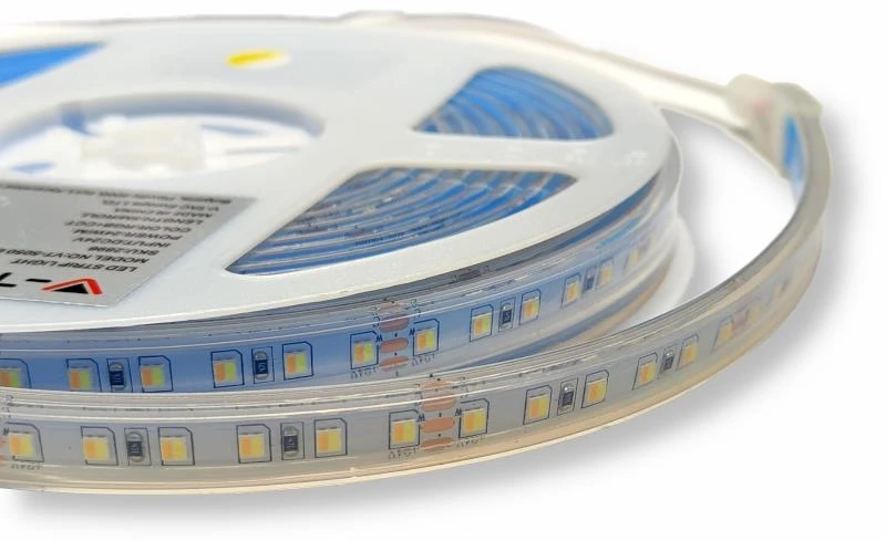 V-tac 14W/m LED juosta, 120LED/m, 24V, 3000-6000K, IP65, 5 metrų ritė
