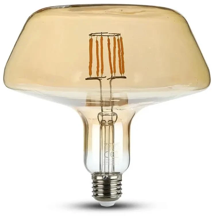 V-tac 8W LED filamentinė lemputė, E27, T180, gintaro sp., 1800K