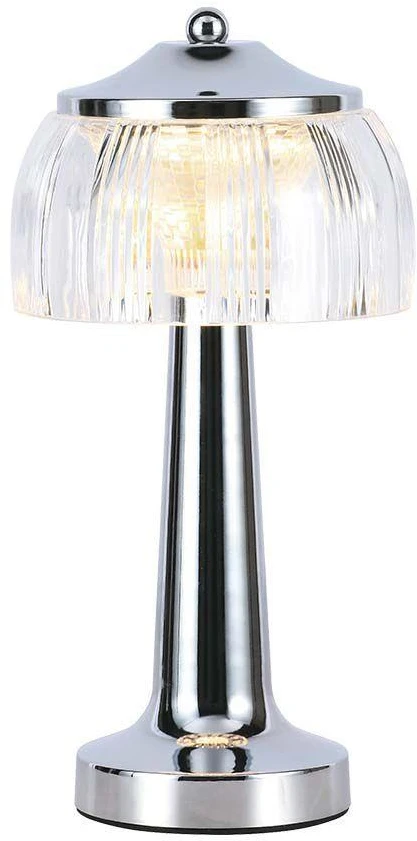 V-tac 1W LED įkraunamas stalinis šviestuvas, chromo sp. korpusu, 3000/6000K, dimeriuojamas