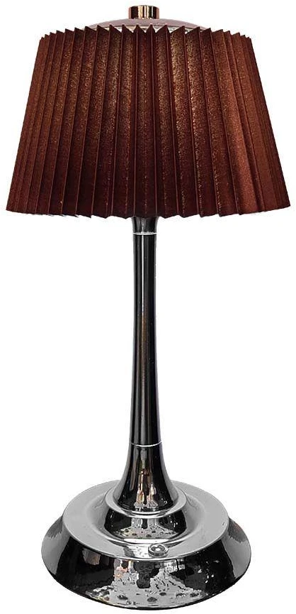 V-tac 1,5W LED įkraunamas stalo šviestuvas, rudos/chromo sp., 3000/4000/6000K, dimeriuojamas