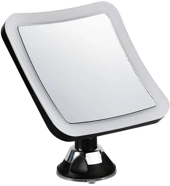 3W stalinis LED veidrodis V-TAC, 6400K, su baterijomis (parduodamos atskirai), su padidinamuoju stiklu, juodas