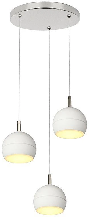 3x10W LED pakabinamas šviestuvas, nikelio/baltos sp., 3000K