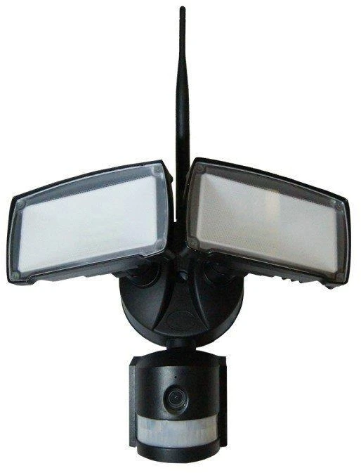 18W LED juodas prožektorius su judesio davikliu V-TAC (SMD LED), WIFI, kamera, 6000K