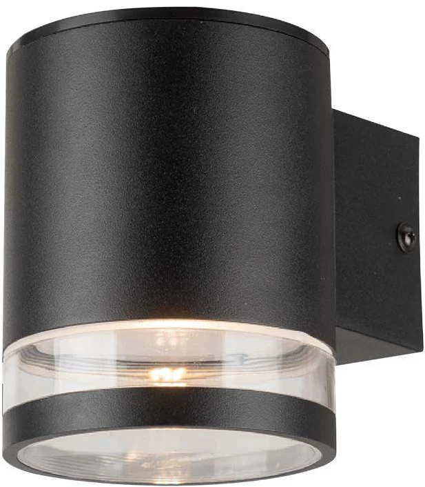 Sieninis šviestuvas V-tac 1W LED sieninis lauko šviestuvas su saulės baterija, juodas, 3000K, IP54