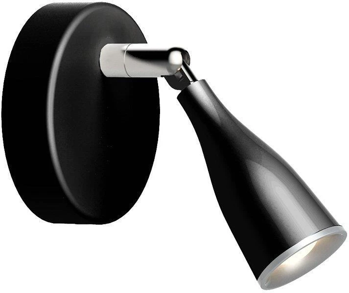V-tac 4,5W LED sieninis šviestuvas, juodas, 3000K