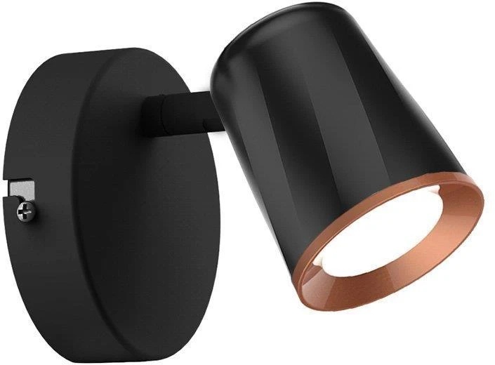 V-tac 5W LED sieninis šviestuvas, juodas, 3000K