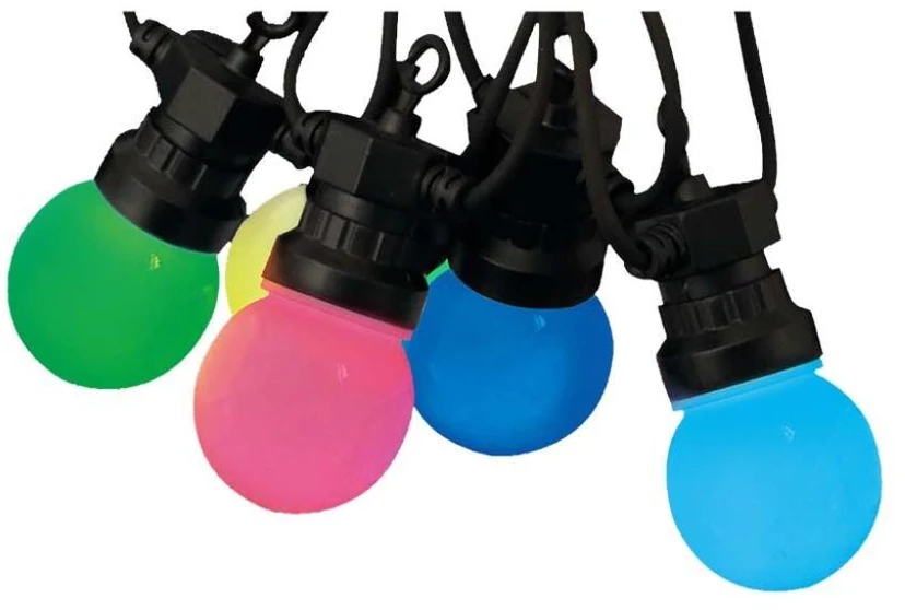 V-tac 15x0,5W LED lempučių girlianda, RGB, 13m, IP44