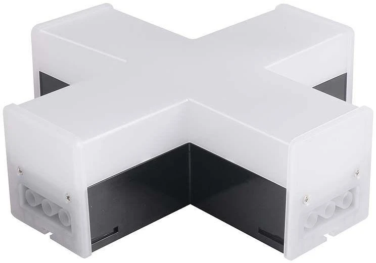 V-tac 12W LED X formos linijinio šviestuvo sujungimas, juodas, 6500K