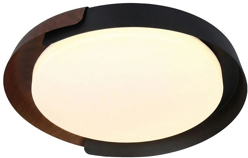 48W LED lubinis šviestuvas, juodos/medžio sp., 3000/4000/6000K, dimeriuojamas