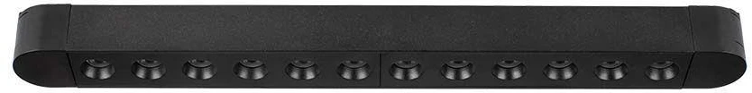 V-tac 12W LED šviestuvas į magnetinius bėgelius ULTRA THIN, juodas, 4000K