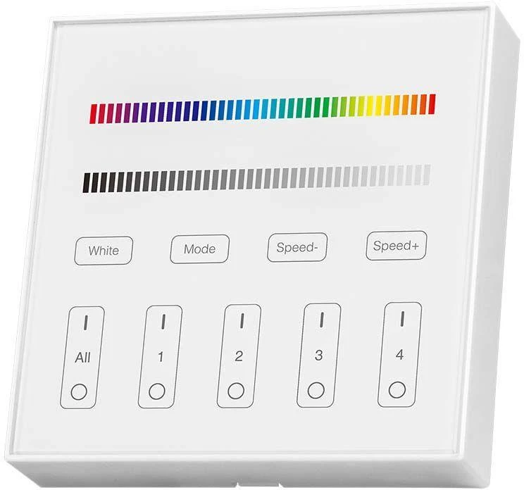 V-tac LED juostos sieninis valdiklis, 4 zonų, skirtas RGB+W juostai
