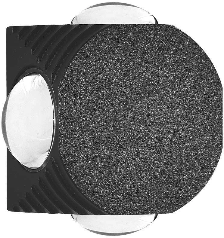 V-tac 4W LED sieninis šviestuvas, juodas, 4000K, IP54