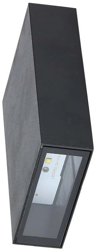 V-tac 4W LED sieninis šviestuvas, juodas, 6400K, IP65