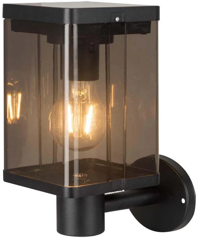 Sieninis šviestuvas V-tac 2,5W LED sieninis lauko šviestuvas su saulės baterija ir judesio davikliu, juodas, 3000K, IP54