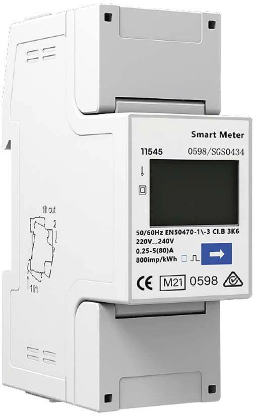 Ventiliatorius V-TAC vienfazis energijos skaitiklis 5(80)A RS485 MID