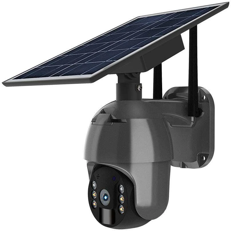 V-tac Valdoma HD 2MP WiFi apsaugos kamera, juoda, su judesio davikliu ir saulės baterija