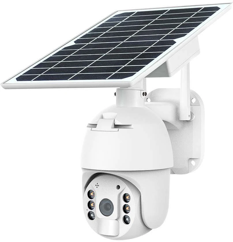 V-tac Valdoma HD 2MP WiFi apsaugos kamera, balta, su judesio davikliu ir saulės baterija