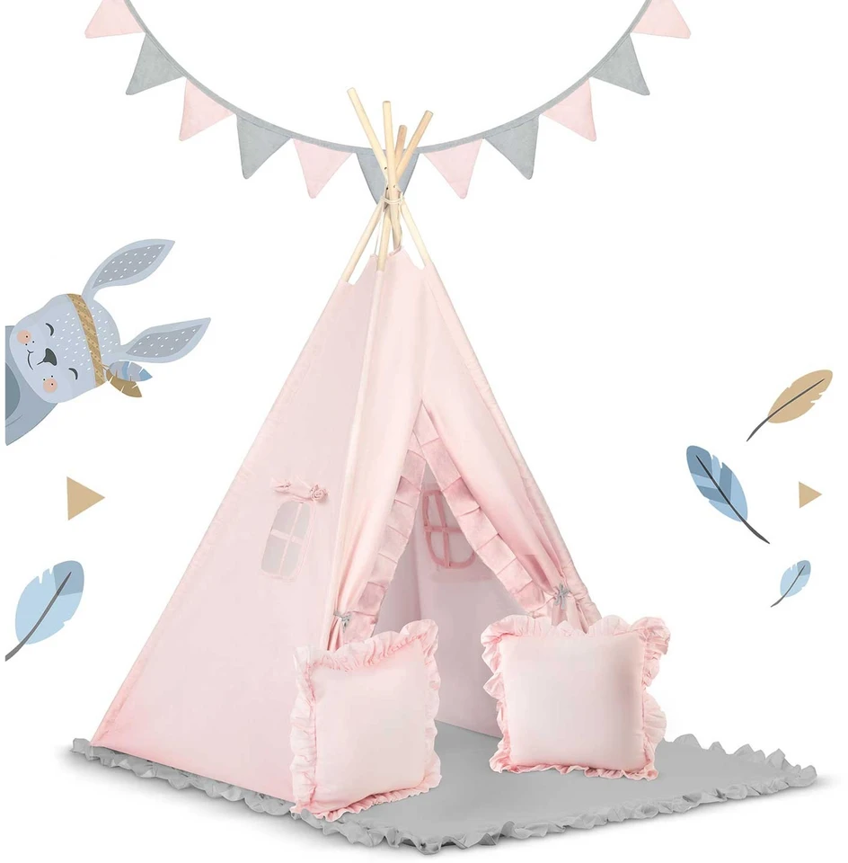 NK-406 Nukido tipi palapinė vaikams - šviesiai rožinė