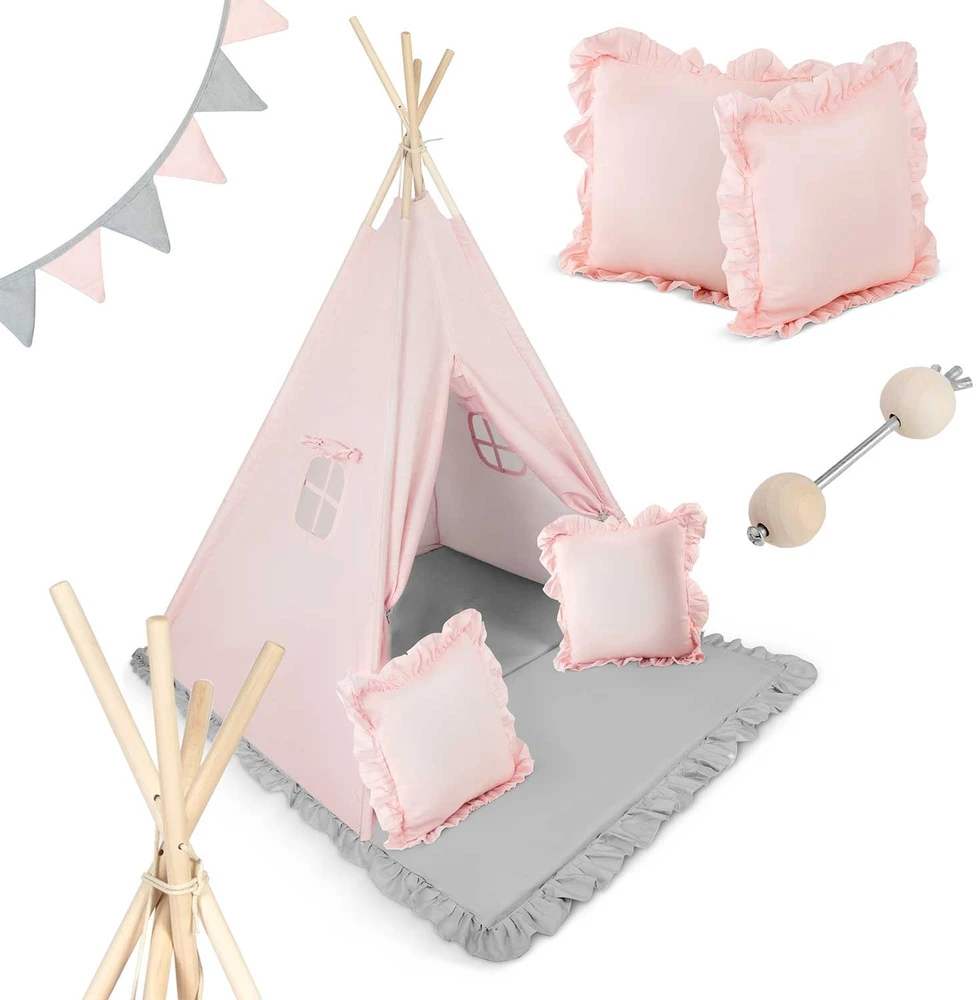 NK-406 Nukido tipi palapinė vaikams - šviesiai rožinė