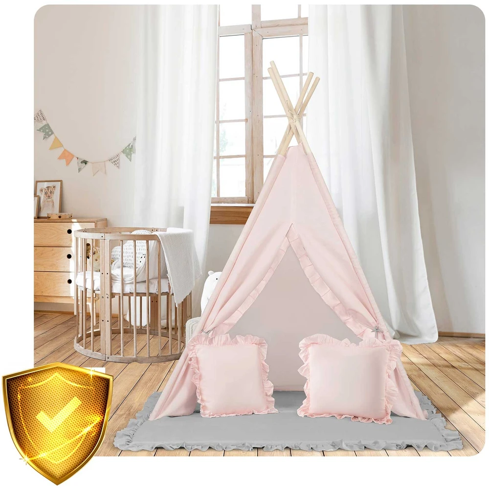NK-406 Nukido tipi palapinė vaikams - šviesiai rožinė