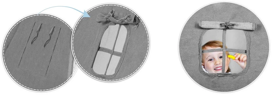 Palapinė tipi vaikams NK-406 Nukido - pilka