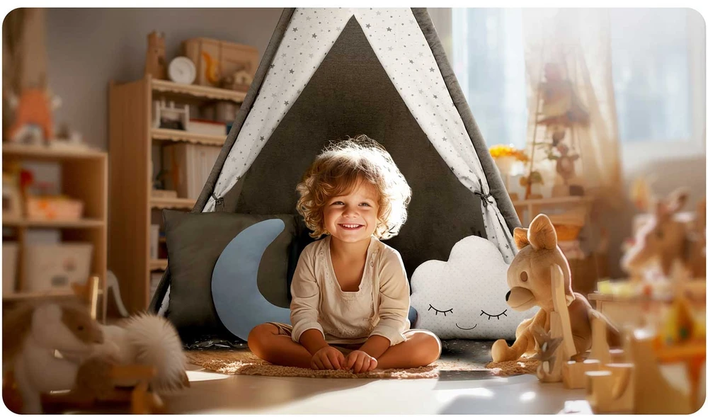 Palapinė tipi vaikams NK-406 Nukido - pilka