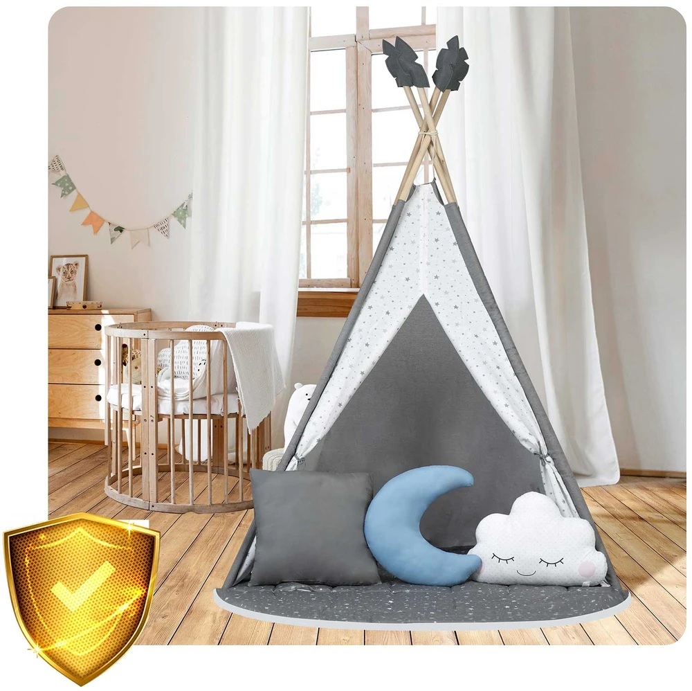 Palapinė tipi vaikams NK-406 Nukido - pilka