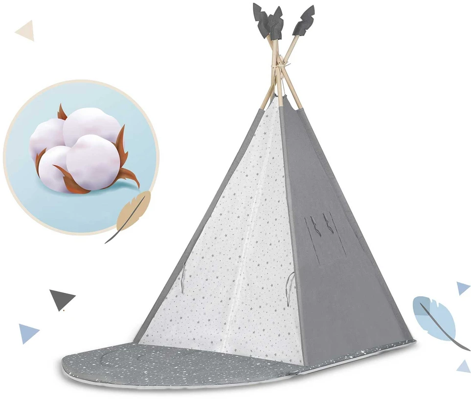 Palapinė tipi vaikams NK-406 Nukido - pilka