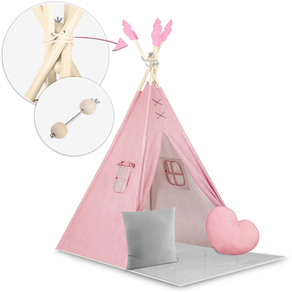 Palapinė tipi vaikams NK-406 Nukido - rožinė