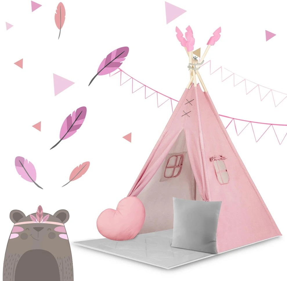 Palapinė tipi vaikams NK-406 Nukido - rožinė