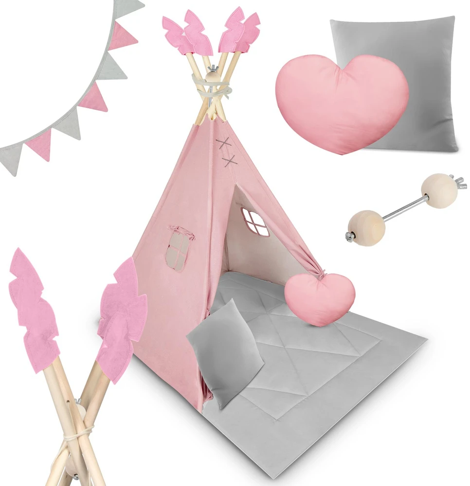Palapinė tipi vaikams NK-406 Nukido - rožinė