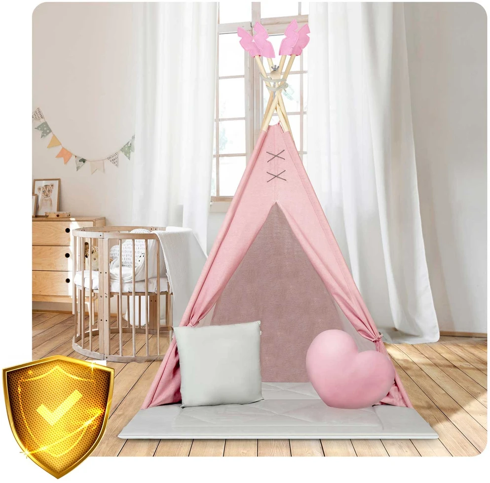 Palapinė tipi vaikams NK-406 Nukido - rožinė