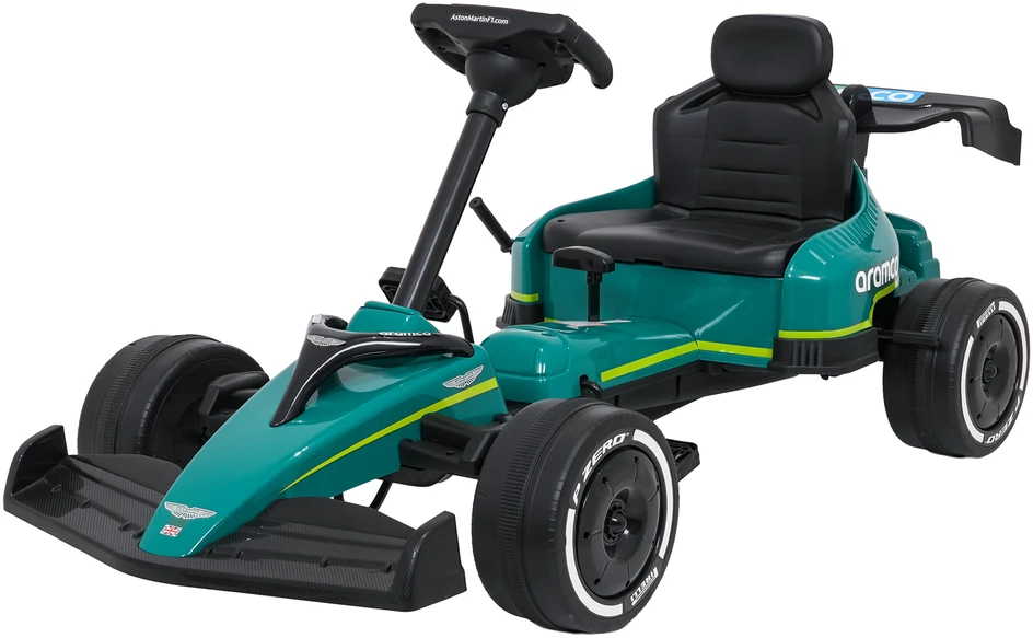 Vaikiškas Aston Martin Go-Kart su pavarų dėže ir rankiniu stabdžiu, iki 25 kg