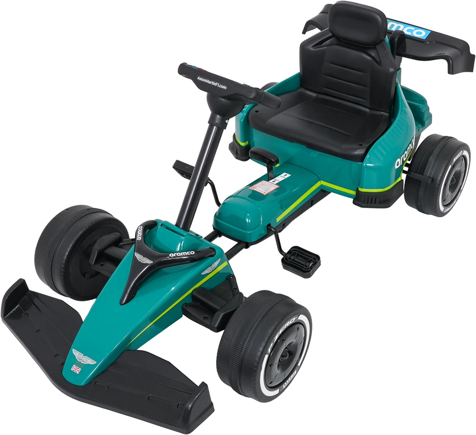 Vaikiškas Aston Martin Go-Kart su pavarų dėže ir rankiniu stabdžiu, iki 25 kg