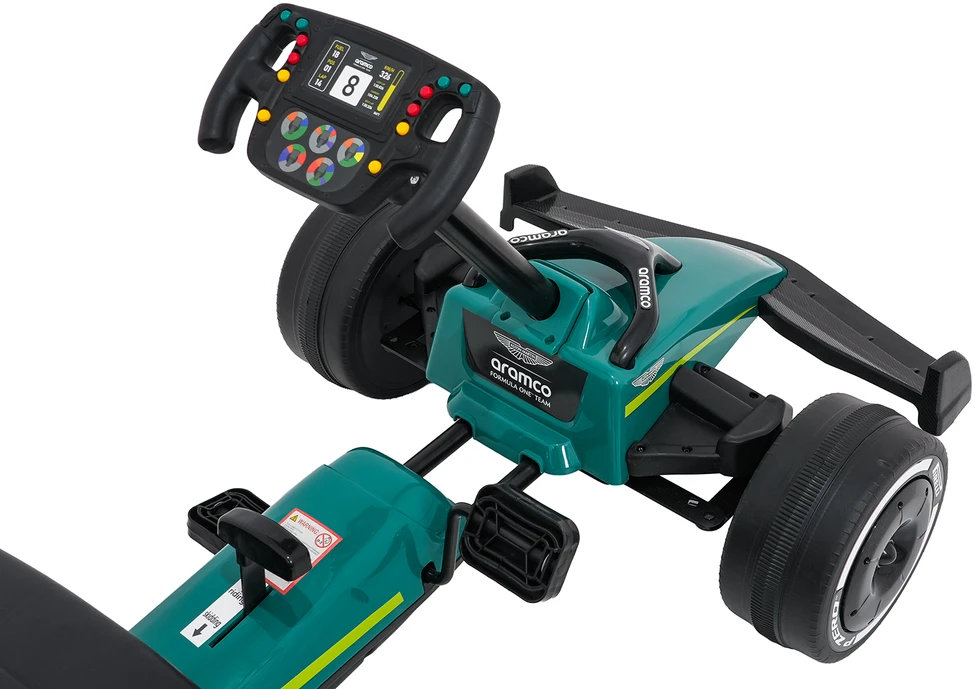 Vaikiškas Aston Martin Go-Kart su pavarų dėže ir rankiniu stabdžiu, iki 25 kg