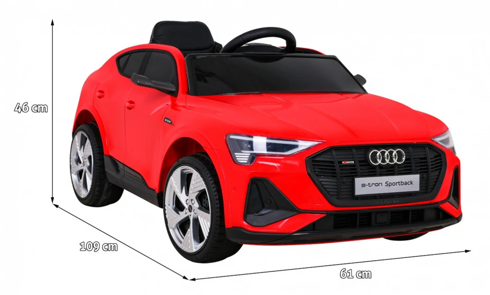 Ramiz Elektromobilis vaikams Audi E- Tron QLS-6688, 4x4, raudonas