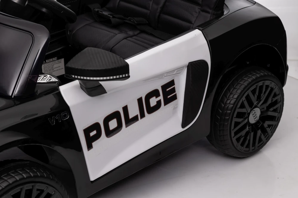 Elektromobilis Audi R8 Policja, Juodas